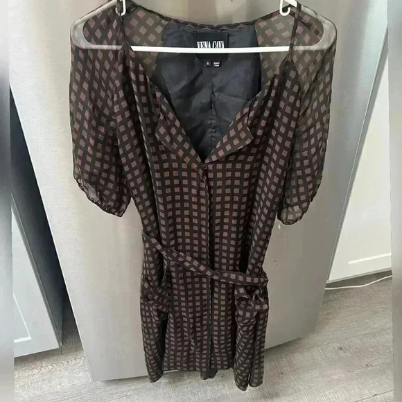 Vena Cava Silk Dress With Pockets and Belt - Picture 1 of 5